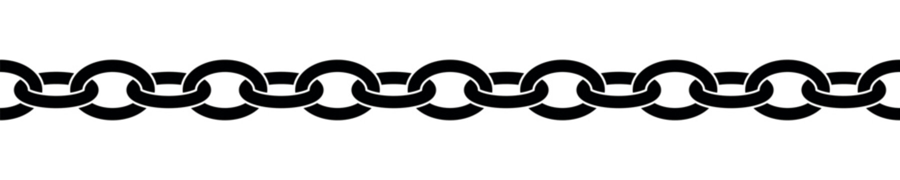 chain shape silhouette pattern, seamless repeatable texture illustration