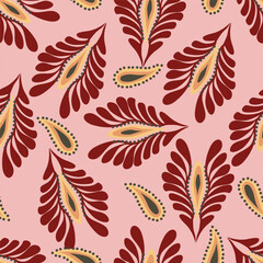 Beautiful Peonies. Seamless floral pattern. Flower Vintage background. Vector illustration. Gold foil and deep green. Template for textiles, wallpaper, paper.
