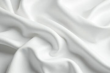 Obraz premium Close-up shot of luxurious, flowing silk fabric in pristine white, exhibiting exquisite texture and drape, perfect for fashion design inspiration , smooth, luxury, crisp