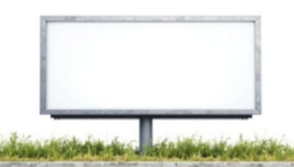 Blank billboard isolated on white background, ready for your design  Perfect for mockups and advertising presentations ,  clean,  isolated,  street advertising