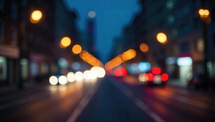 Blurred city lights at night, bokeh effect Perfect background for film or video projects , dreamy, sparkle