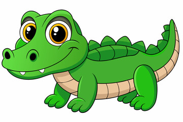 alligator vector on white background