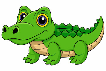 alligator vector on white background
