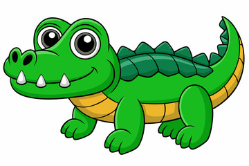 alligator vector on white background