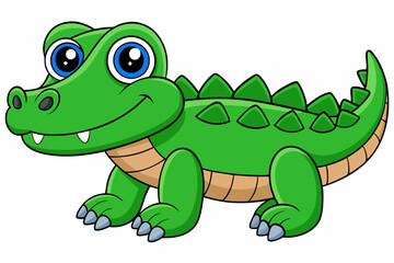 alligator vector on white background