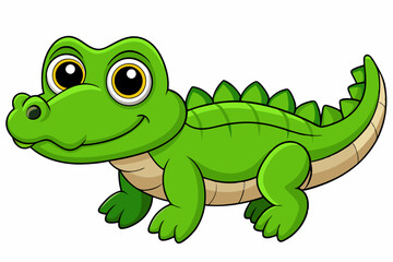 alligator vector on white background