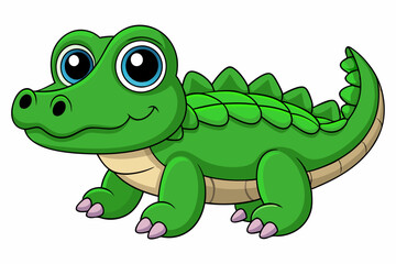 alligator vector on white background