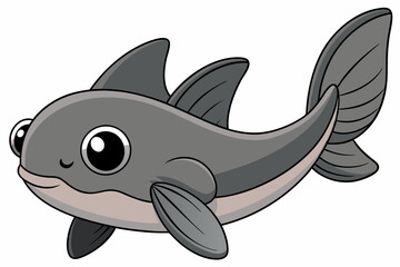 catfish vector on white background