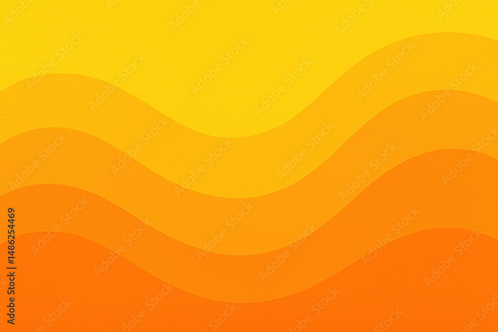 Aufkleber abstract yellow and orange wavy background with gradient effect for dynamic design, featuring bright