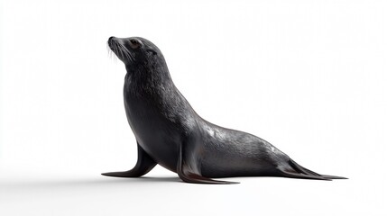 Sleek Seal on White Background: Professional Seal Image for Projects and Designs