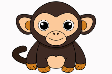 chimpanzee vector on white background