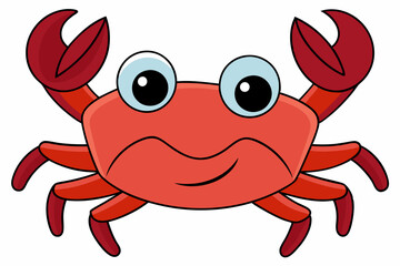 crab vector on white background