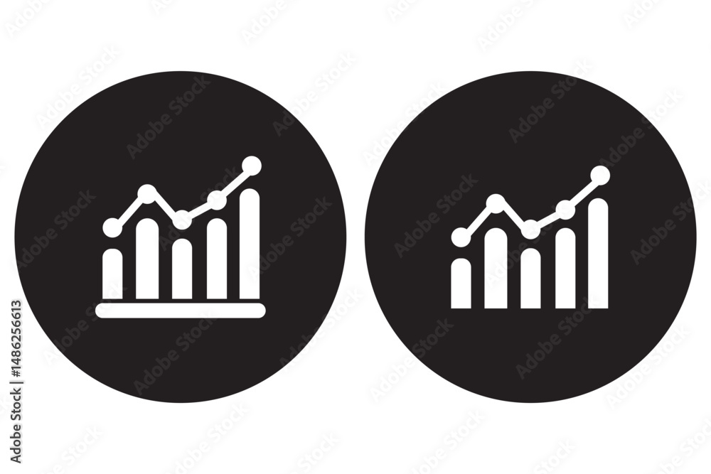 Poster arrow chart moving upwards icon simple vector symbol. increase icon vector eps 10