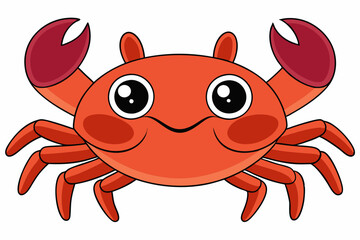 crab vector on white background