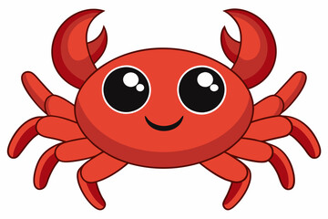 crab vector on white background