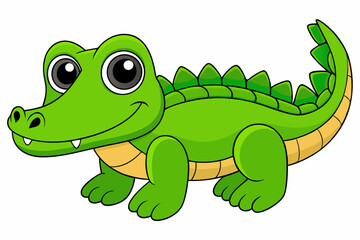 Naklejka premium crocodile vector on white background