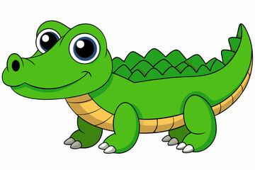 crocodile vector on white background