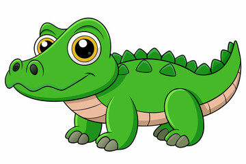 crocodile vector on white background