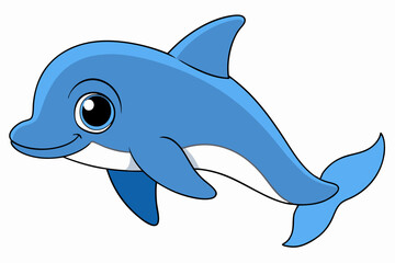 dolphin vector on white background
