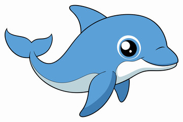 dolphin vector on white background