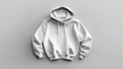 An oversized hooded sweatshirt mockup for print, presented in a 3D rendering and 3D illustration