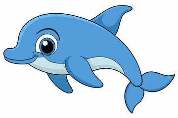 dolphin vector on white background