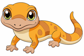 gecko vector on white background