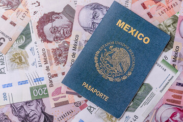 Mexican passport for travelling, flying and doing business