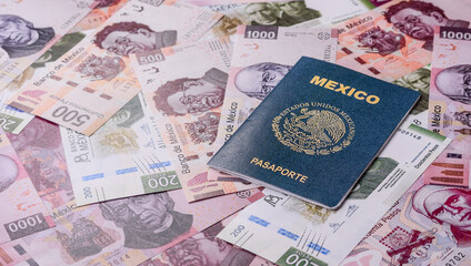 Mexican passport for travelling, flying and doing business