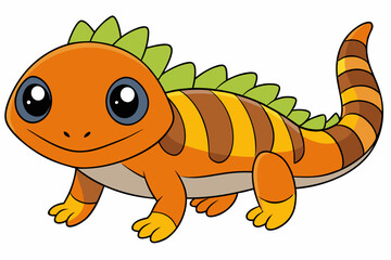 iguana vector on white background