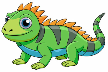 iguana vector on white background