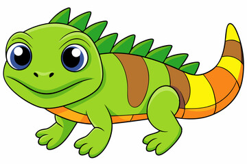 iguana vector on white background