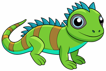 iguana vector on white background