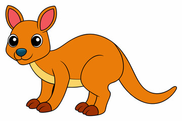 kangaroo vector on white background