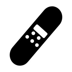 Black and white illustration of an adhesive bandage for wound care