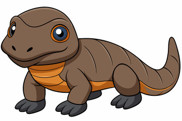 komodo dragon vector on white background