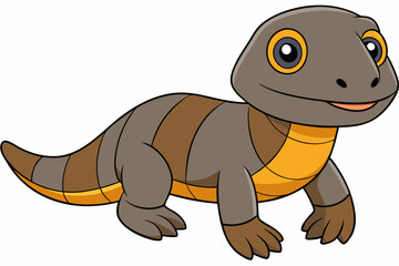 komodo dragon vector on white background