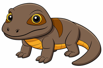 komodo dragon vector on white background
