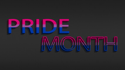 Happy Pride Month Bisexual Pride Flag Horizontal Background
