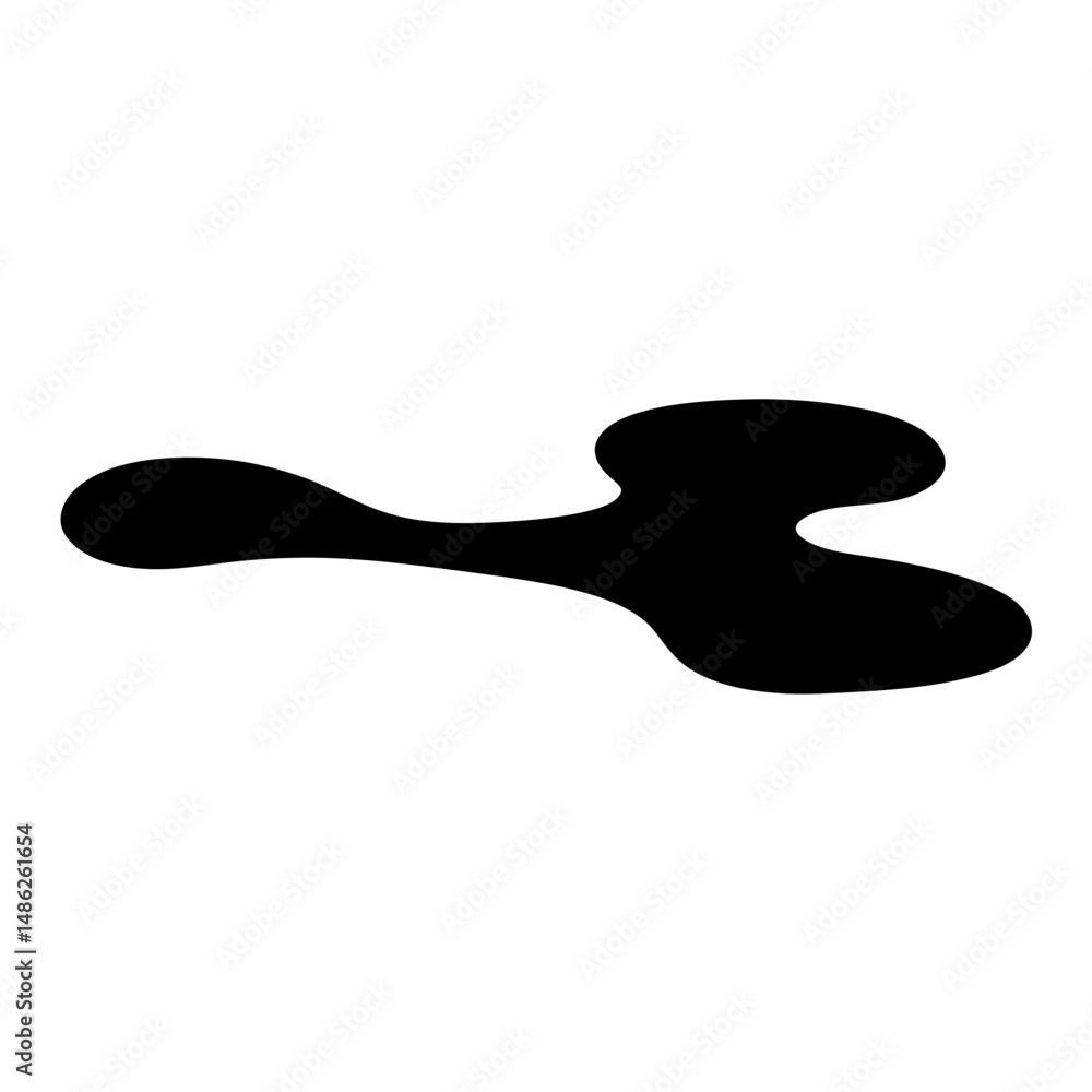 Aufkleber abstract black blob design on a white background minimalist presentation