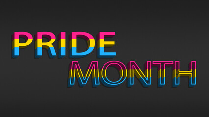 Happy Pride Month Pansexual Pride Flag Horizontal Background