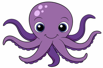 octopus vector on white background
