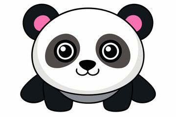 panda vector on white background
