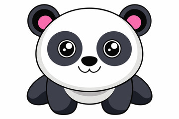 panda vector on white background