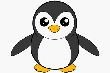penguin vector on white background