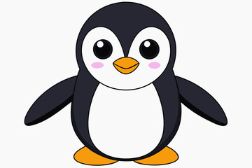 penguin vector on white background