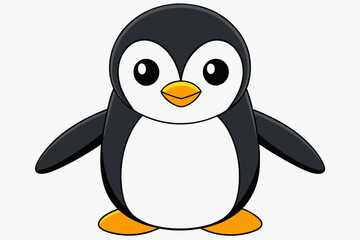 penguin vector on white background