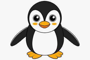 penguin vector on white background