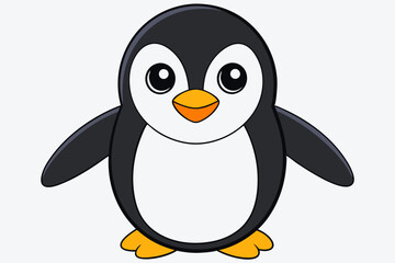 penguin vector on white background