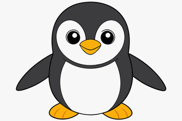 penguin vector on white background